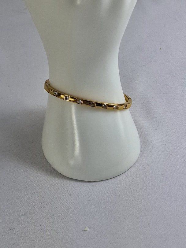 Slavenarmband Goud met Zirkoon Stenen
