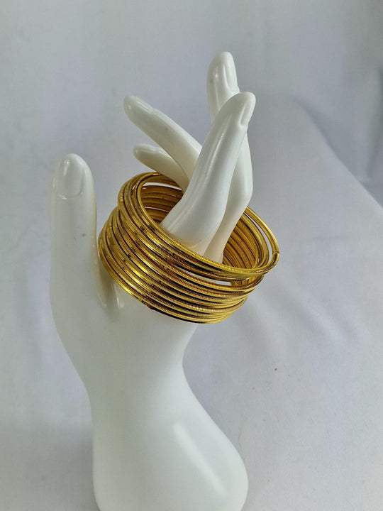10-delige Gouden Armbandenset 2mm - 18K Verguld Dames Slavenarmband