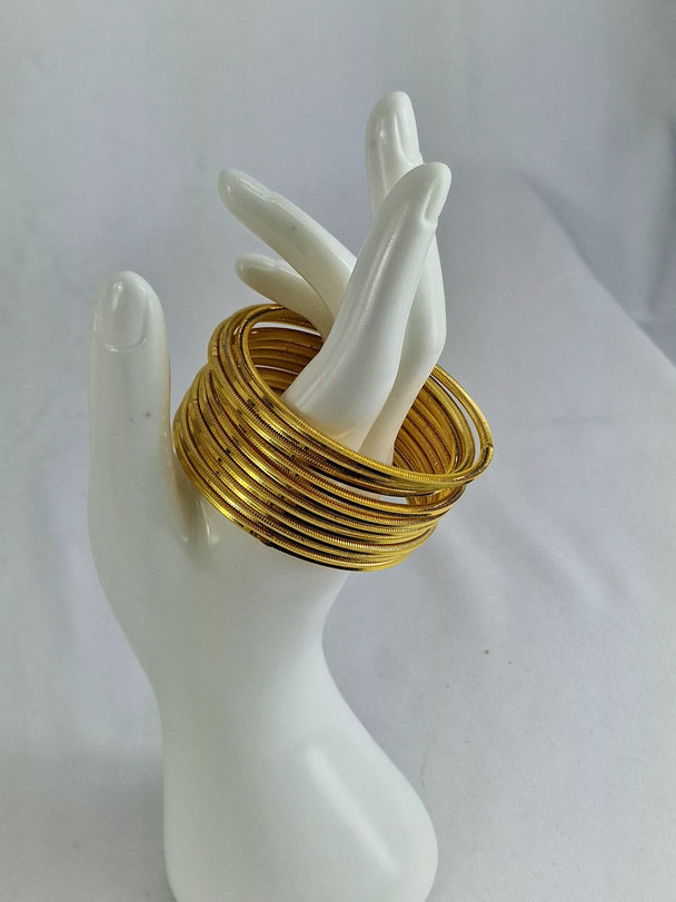 10-delige Gouden Armbandenset 2mm - 18K Verguld Dames Slavenarmband