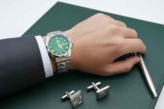 Sophisticated close-up met leer