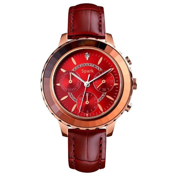 Dames Horloge Rosé Goud Rood