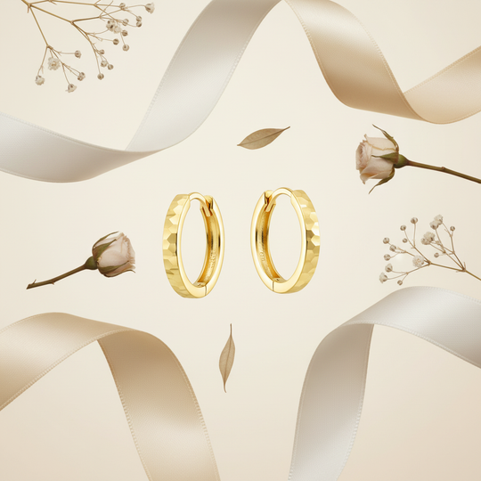 Specchio creolen met florale elementen