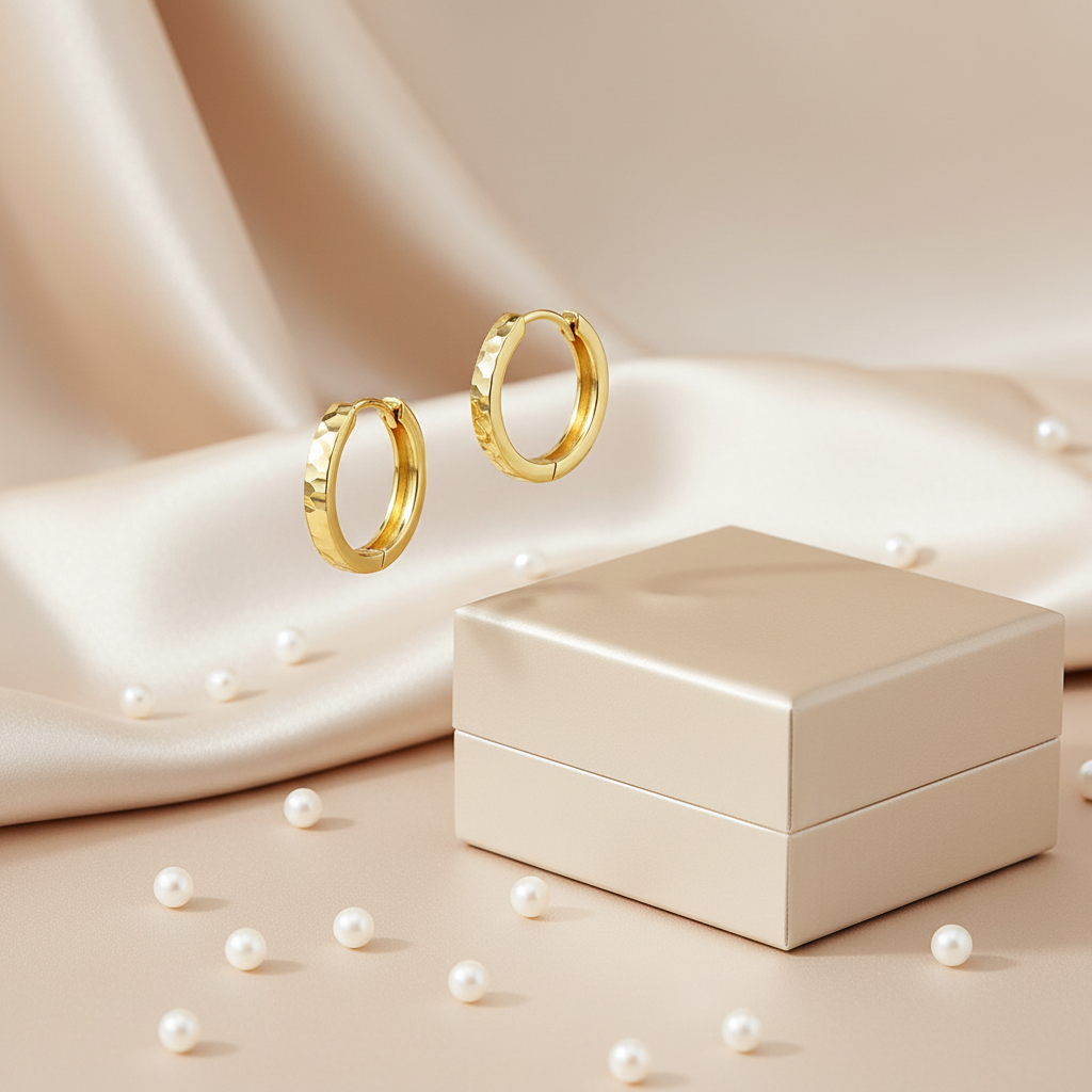 Specchio creolen met parels