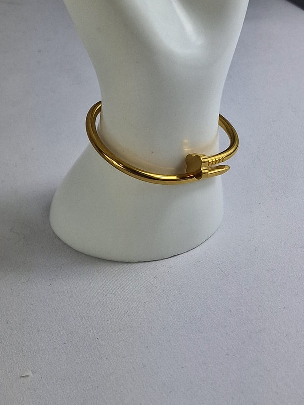 Dames Spijker Armband Goud - 18K Verguld Roestvrij Staal