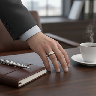 Sterling Zilver Zegelring Business