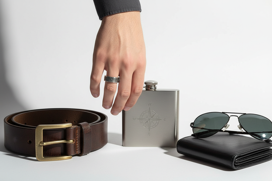 Stoer met leer en metaal