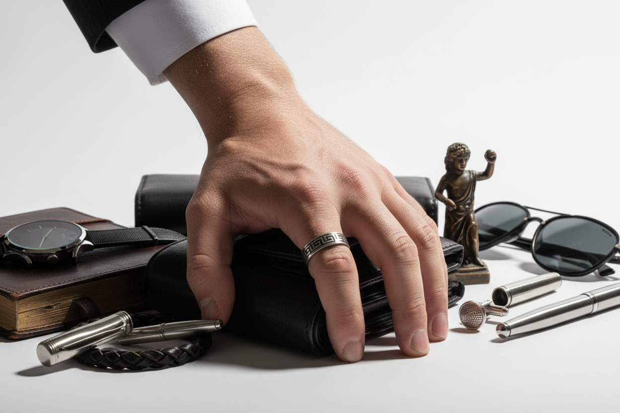 Stoer met leer en metaal