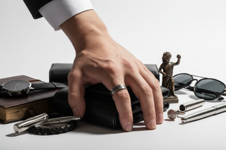 Stoer met leer en metaal