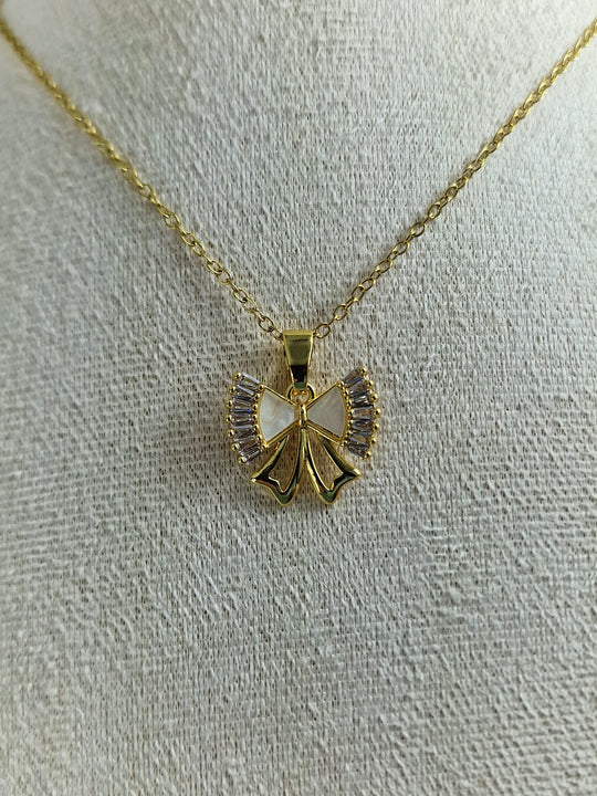 Strik Ketting - 18K Verguld Roestvrijstaal met Zirkoon