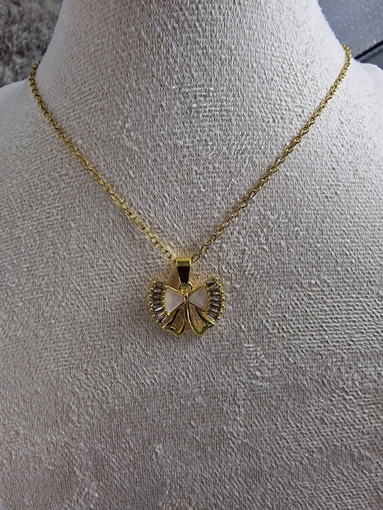 Strik Ketting - 18K Verguld Roestvrijstaal met Zirkoon