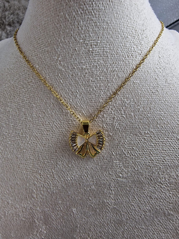 Strik Ketting - 18K Verguld Roestvrijstaal met Zirkoon