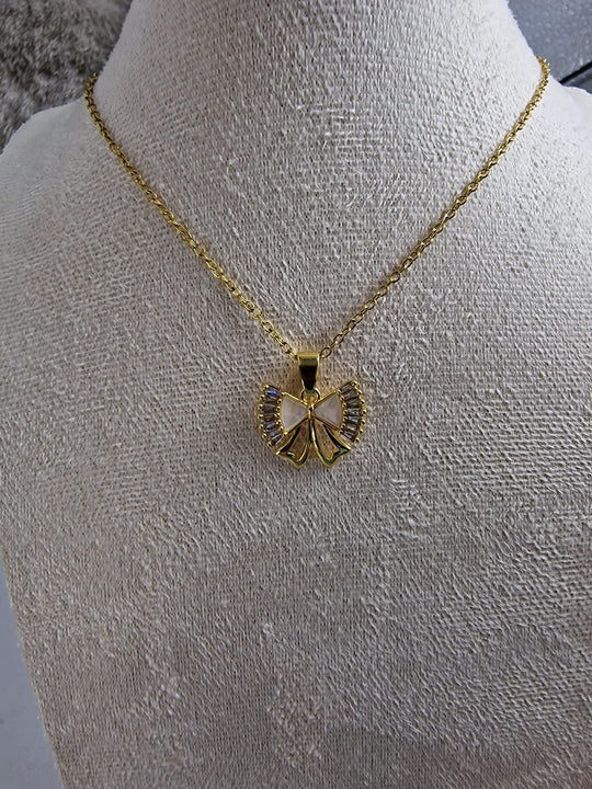 Strik Ketting - 18K Verguld Roestvrijstaal met Zirkoon