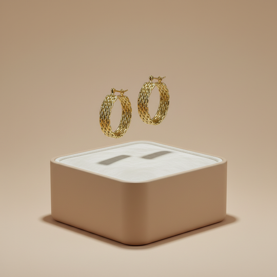 Textuur hoops met luxe doos