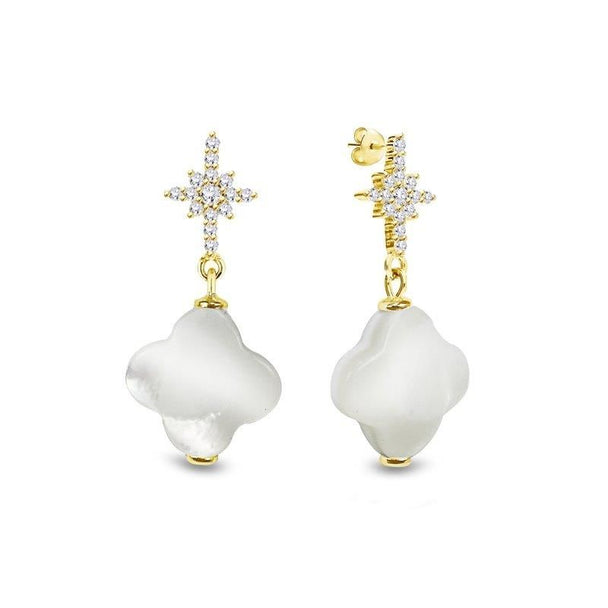 Zoetwaterparel Hangers Ster Zilver