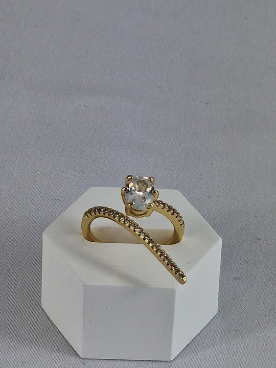 Cubic Zirkonia Dames Ring Goud Kleur