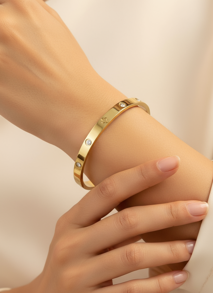 Vergulde armband 18K