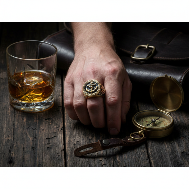 Viking Anker Ring Zwart Adventure