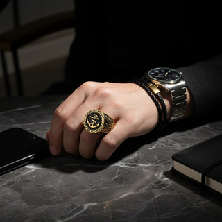 Viking Anker Ring Zwart Casual