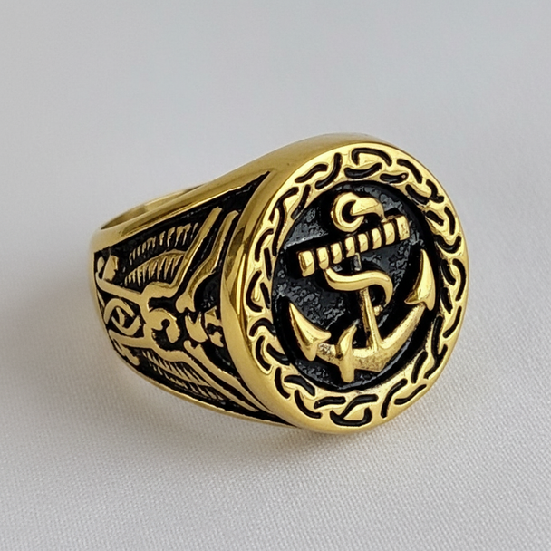 Viking Anker Ring Zwart Studio
