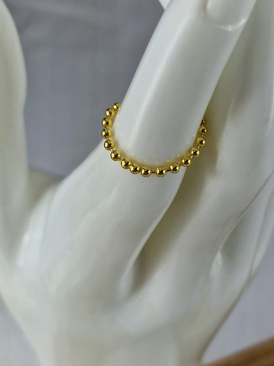 Minimalistische Damesring 925 Zilver 18K Verguld