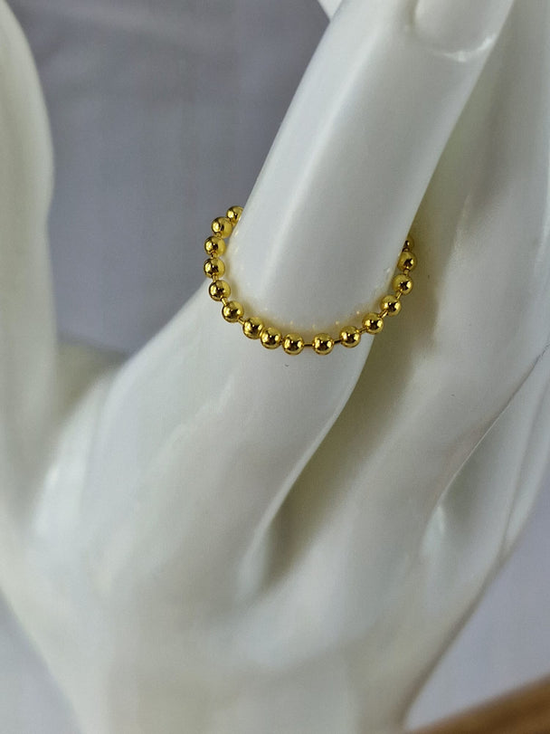 Minimalistische Damesring 925 Zilver 18K Verguld