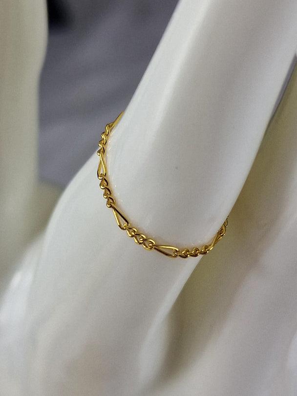 Damesring Schakelmodel 925 Zilver 18K Verguld