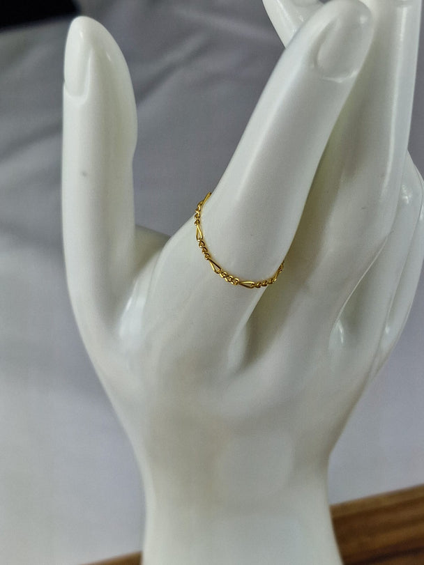 Damesring Schakelmodel 925 Zilver 18K Verguld