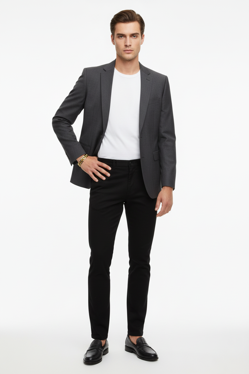 Volledig model met Cuban chain armband