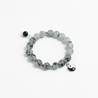 Yin Yang kralenarmband studio white