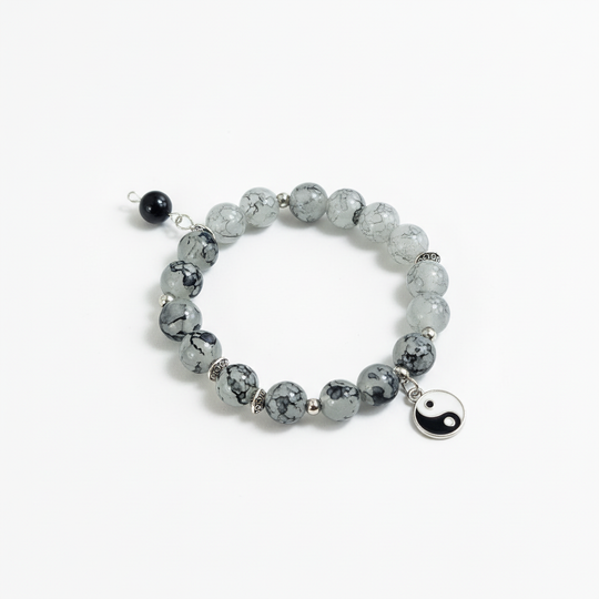 Yin Yang kralenarmband studio white