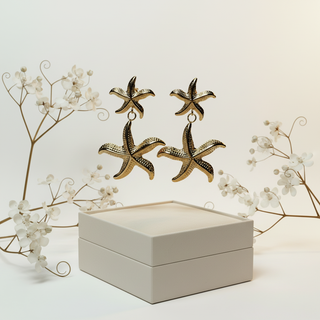 Zeester oorbellen minimalistisch