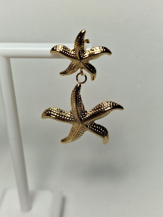 Zeester Studs Oorbellen - 18K Verguld Goud Trendy