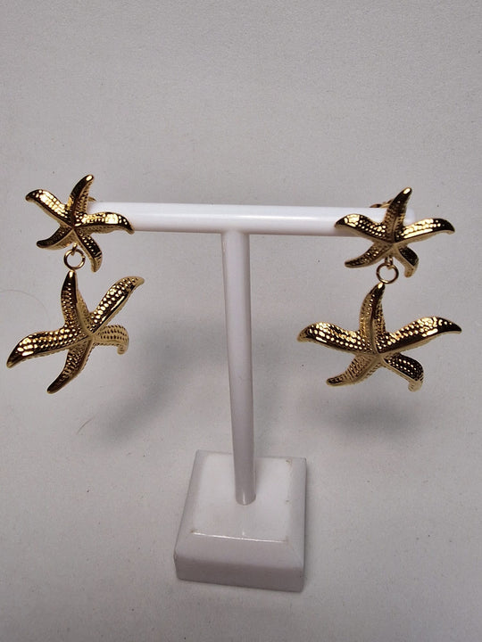 Zeester Studs Oorbellen - 18K Verguld Goud Trendy