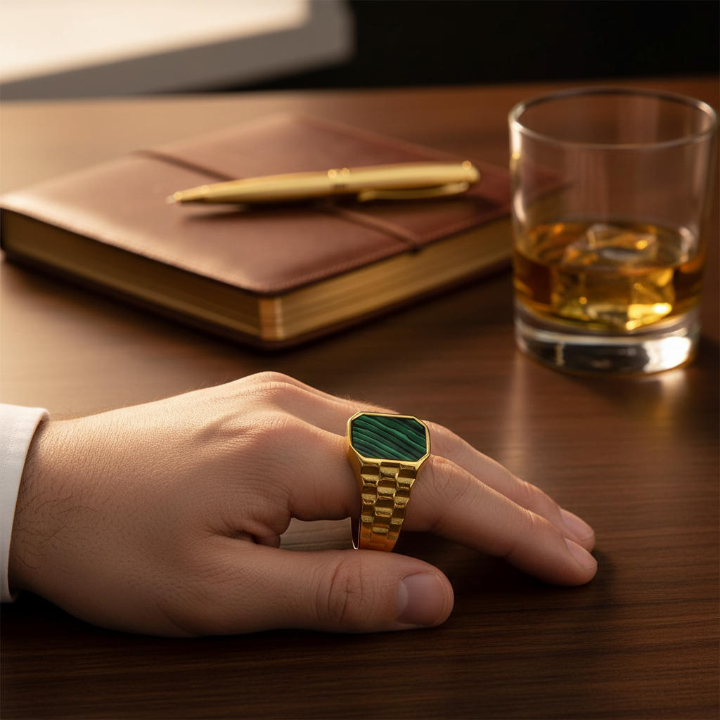 Zegelring Groene Steen Business