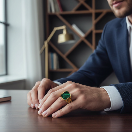 Zegelring Groene Steen Lifestyle