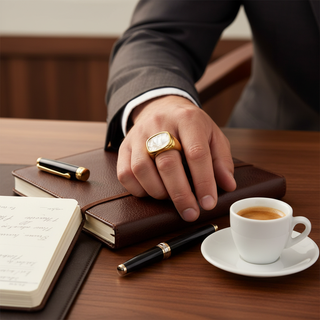 Zegelring Parelmoer Business