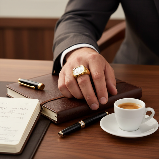 Zegelring Parelmoer Business