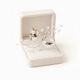 Zilver chunky hoops minimalistisch