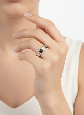 Zilveren vriendschapsring productfoto