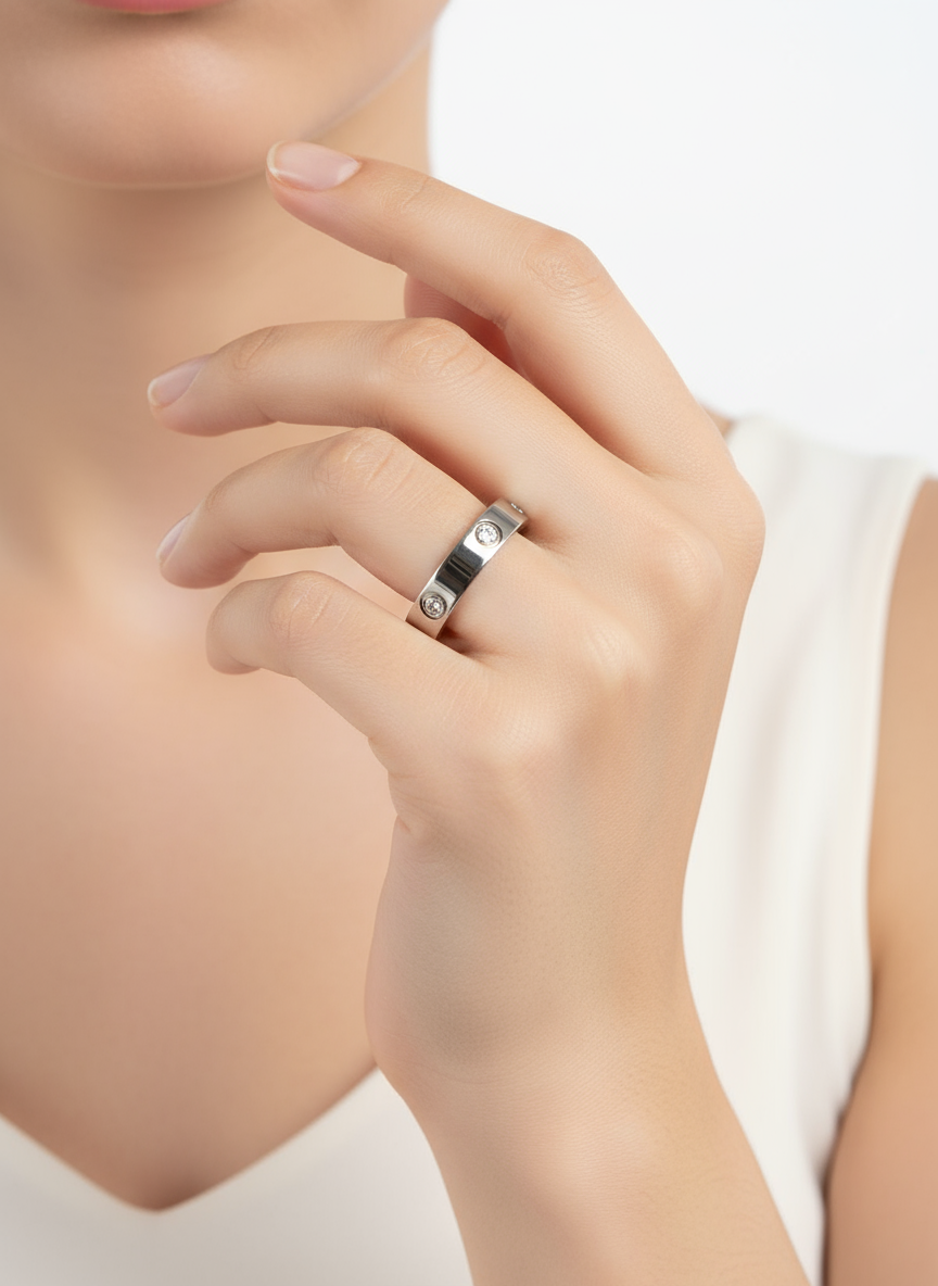 Zilveren vriendschapsring productfoto