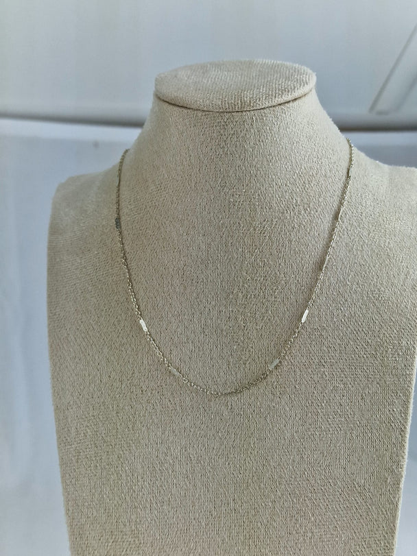 Delicate Zilveren Ketting 925 Sterling met Staafjes - 50cm