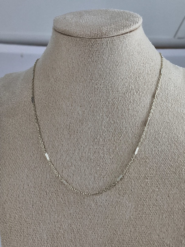 Delicate Zilveren Ketting 925 Sterling met Staafjes - 50cm