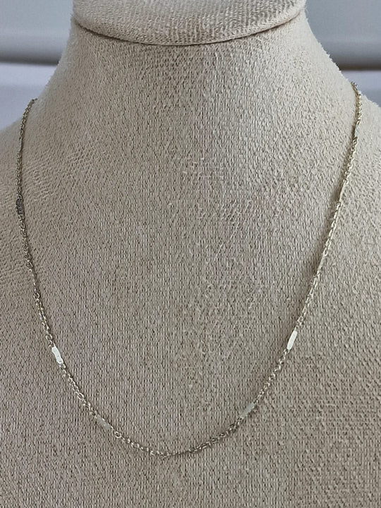 Delicate Zilveren Ketting 925 Sterling met Staafjes - 50cm