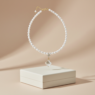 Zoetwaterparel ketting met luxe doos