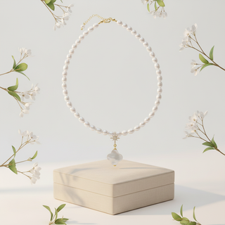 Zoetwaterparel ketting minimalistisch