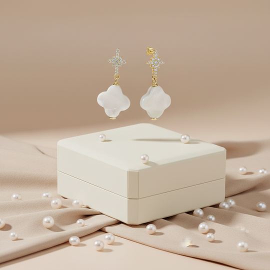 Zoetwaterparel oorbellen met parels