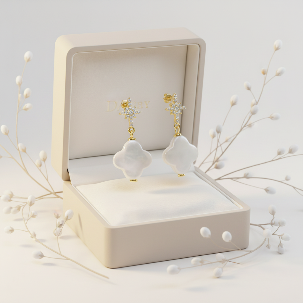 Zoetwaterparel oorbellen minimalistisch