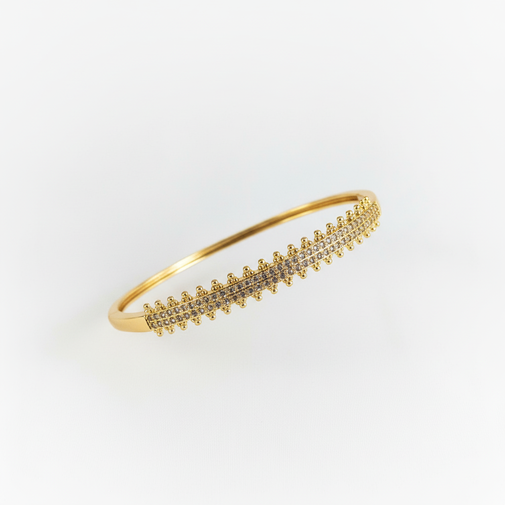 Zwevende bangle goud