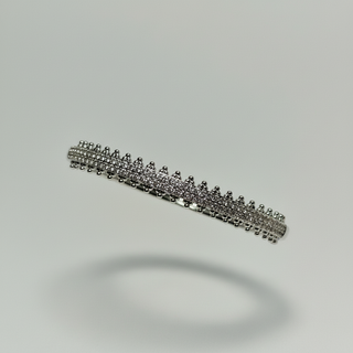 Zwevende bangle zilver