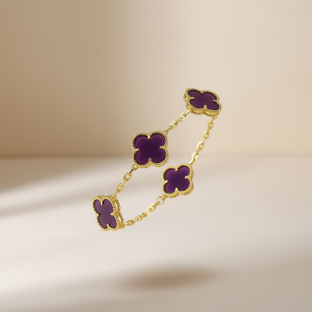 Zwevende paarse armband